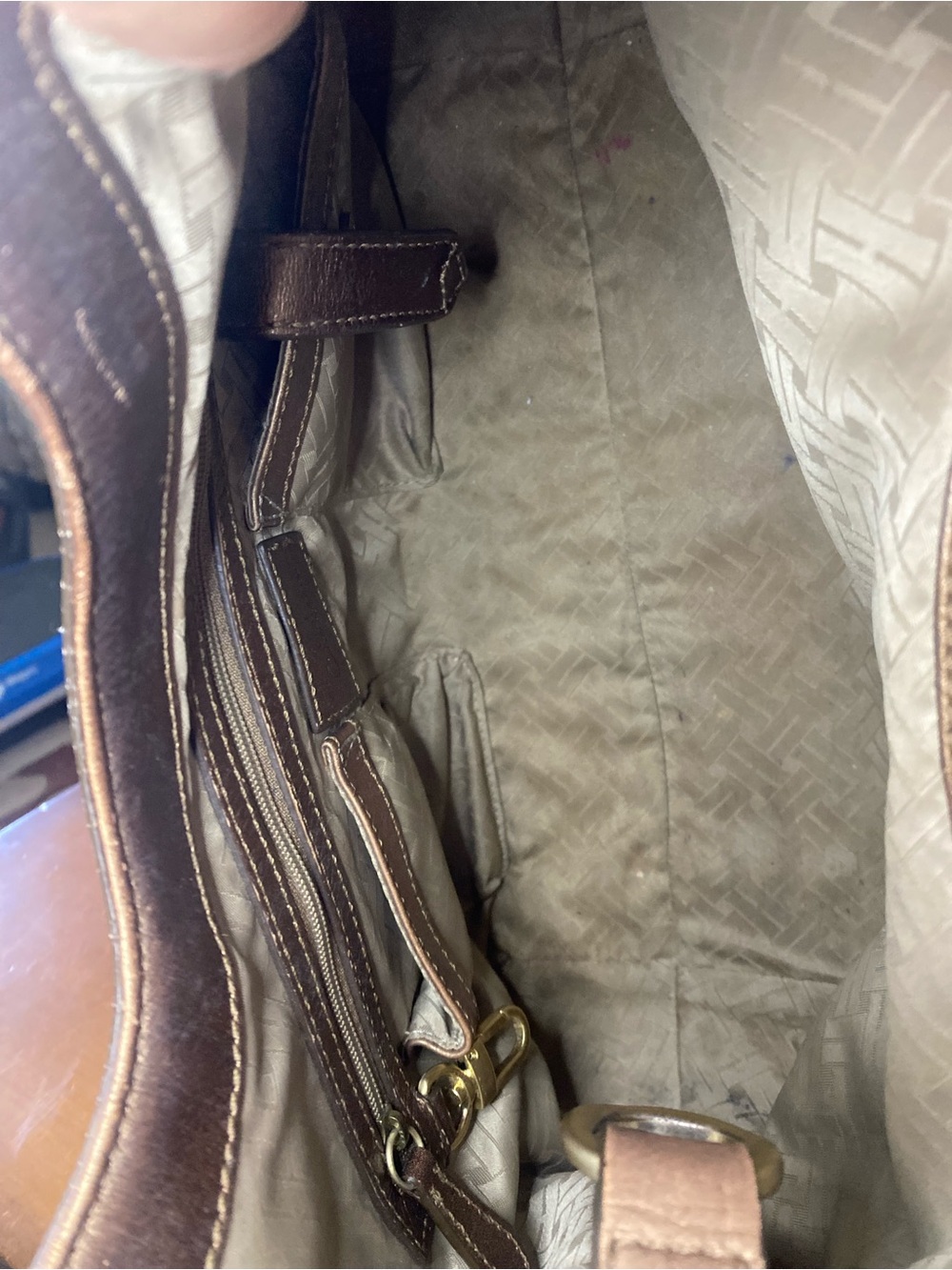 Cole Haan Woven Leather Shoulder Bag in Brown - Picture 7 of 7